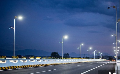LED street lights are widely used for Main Roads